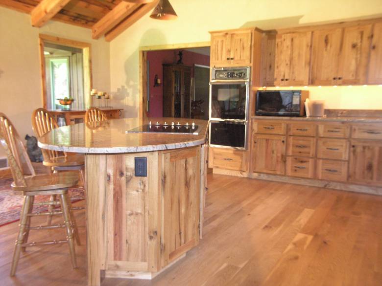 Oak Cabinets and Island